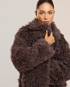 Двусторонняя шуба дубленка из овчины 