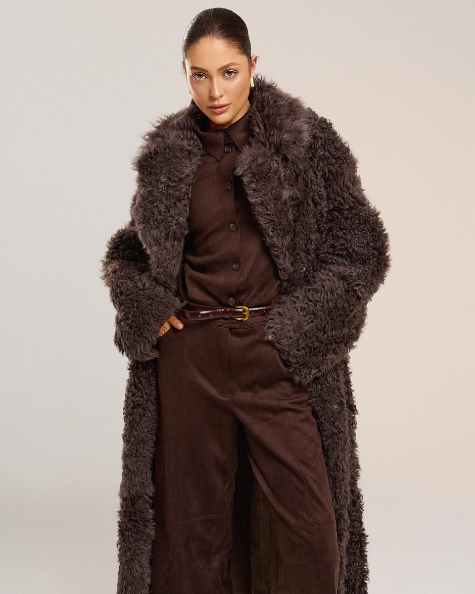 Двусторонняя шуба дубленка из овчины 