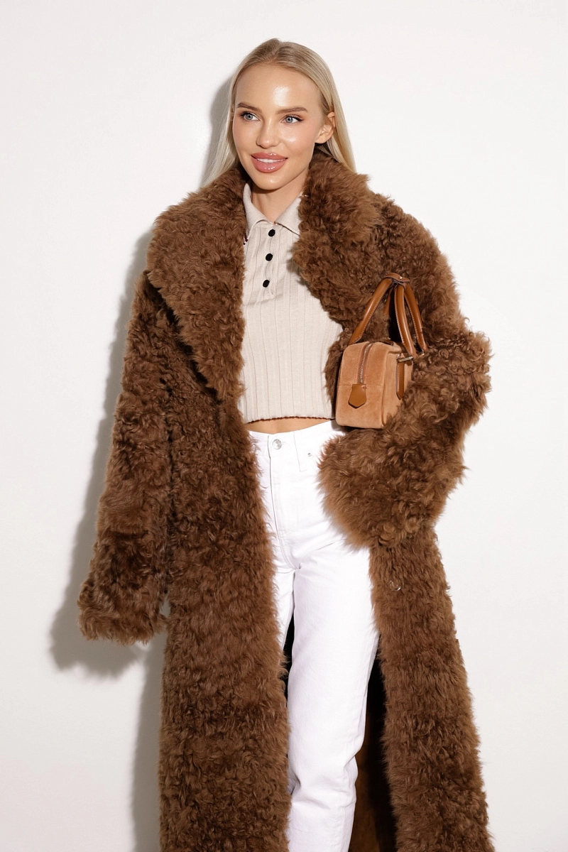 Двусторонняя шуба дубленка из овчины 