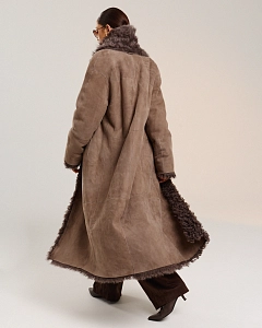 Двусторонняя шуба дубленка из овчины 