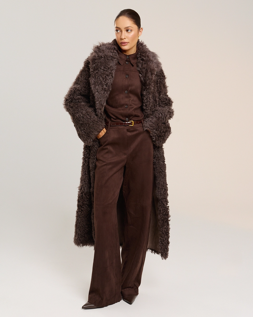 Двусторонняя шуба дубленка из овчины 