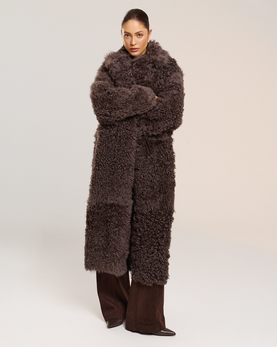 Двусторонняя шуба дубленка из овчины 