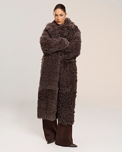 Двусторонняя шуба дубленка из овчины 